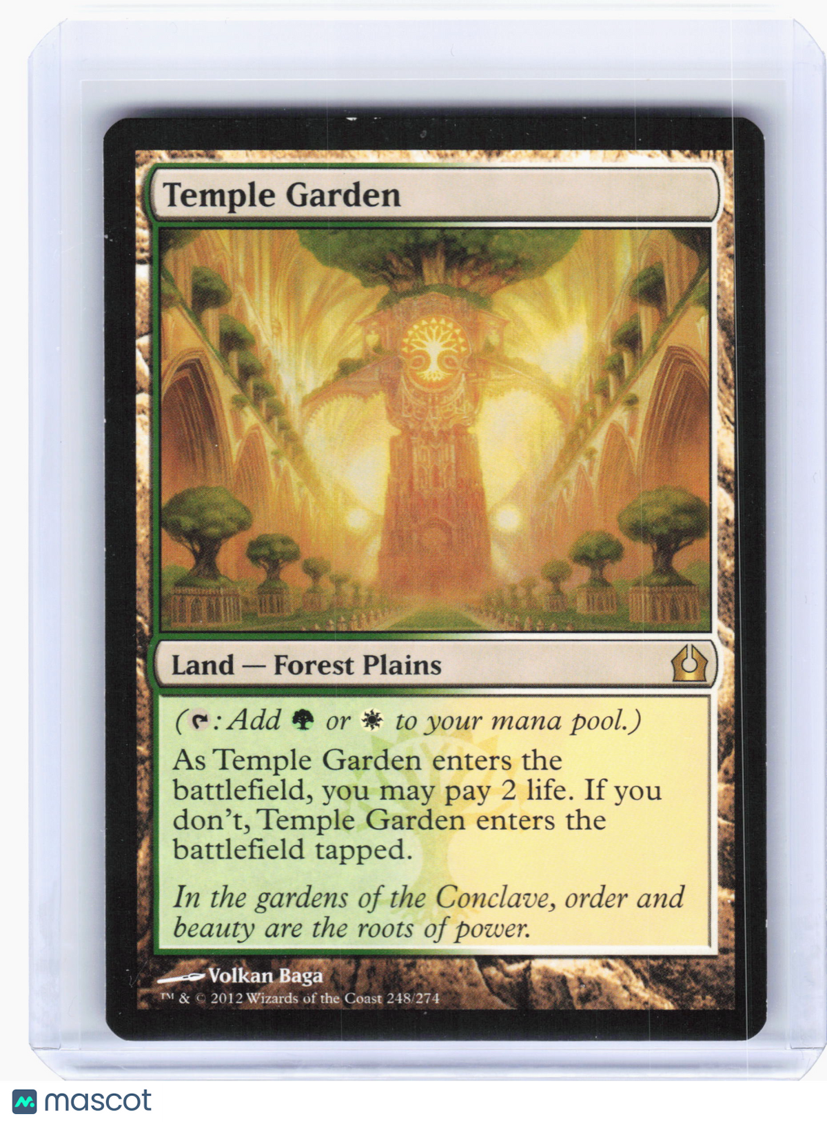 2012 Magic: The Gathering—Temple Garden #248 Return to Ravnica—Rare Nonfoil [LP]