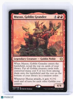 2020 Magic: The Gathering—Muxus, Goblin Grandee #24 Jumpstart—Rare Nonfoil