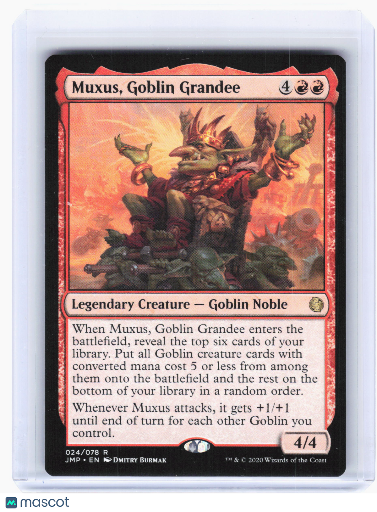 2020 Magic: The Gathering—Muxus, Goblin Grandee #24 Jumpstart—Rare Nonfoil