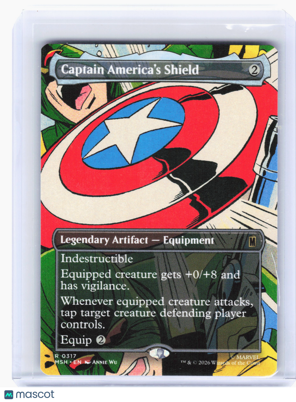 2026 MTG—Captain America's Shield #317 MSH—Rare Nonfoil (Borderless)