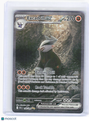 2025 Pokemon—Excadrill ex #168/86 Black Bolt—Special Illustration Rare Holo