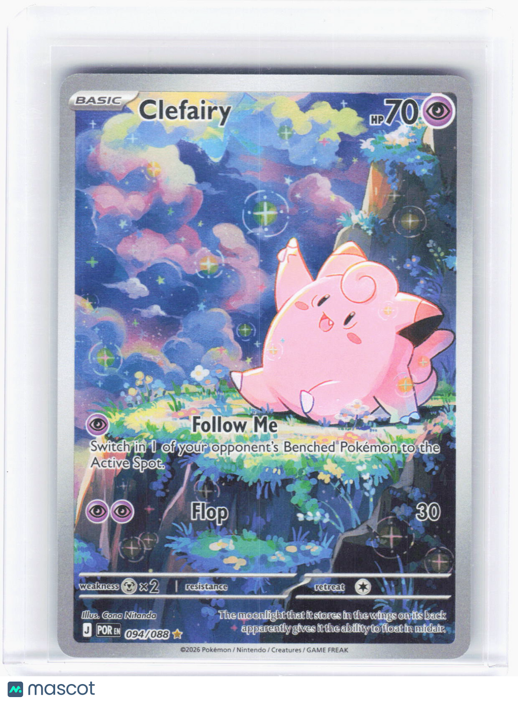2026 Pokemon—Clefairy #94/88 Perfect Order—Illustration Rare Foil