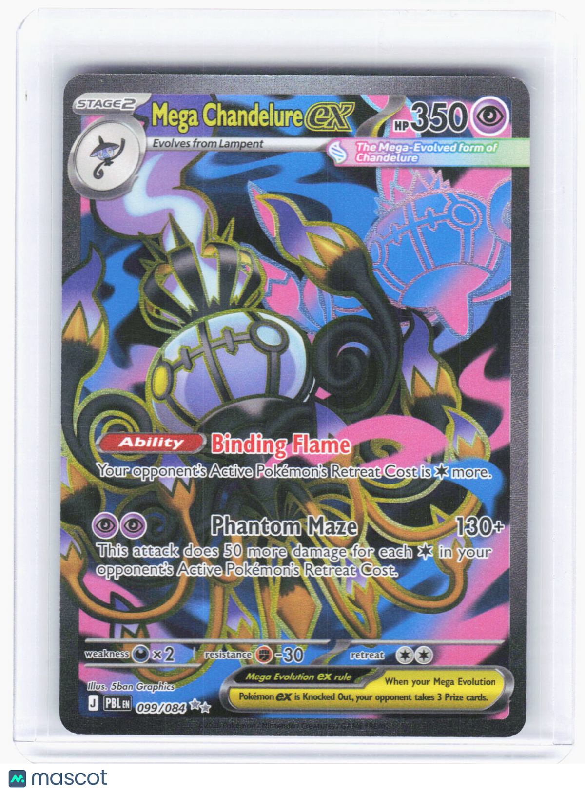 2026 Pokemon—Mega Chandelure ex #99/84 Pitch Black—Ultra Rare Foil