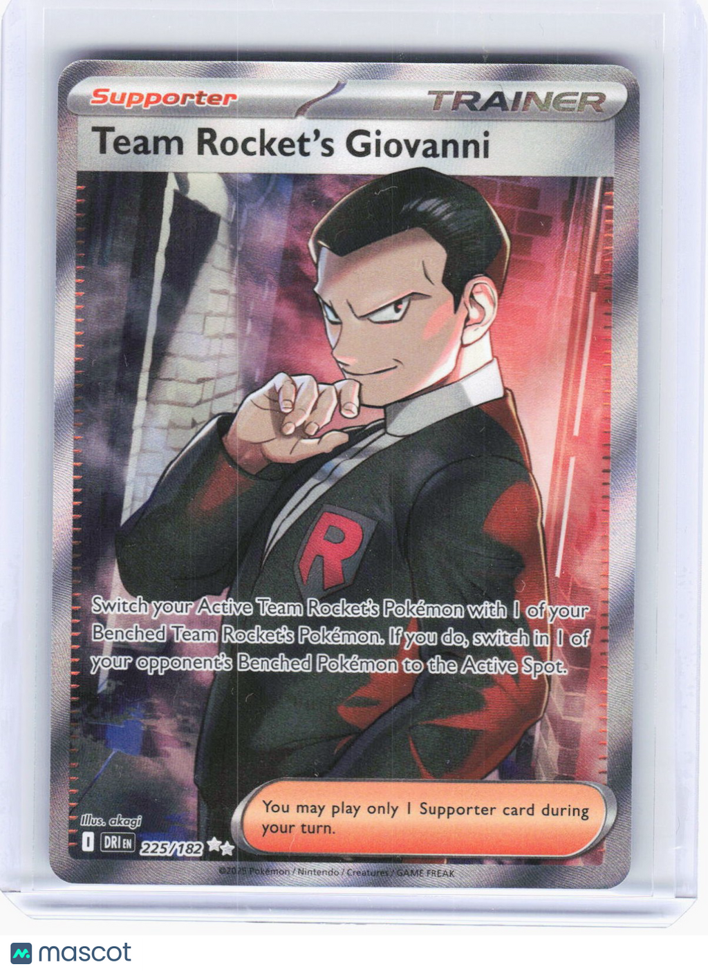 2025 Pokemon—Team Rocket's Giovanni #225/182 Destined Rivals—Ultra Rare Foil