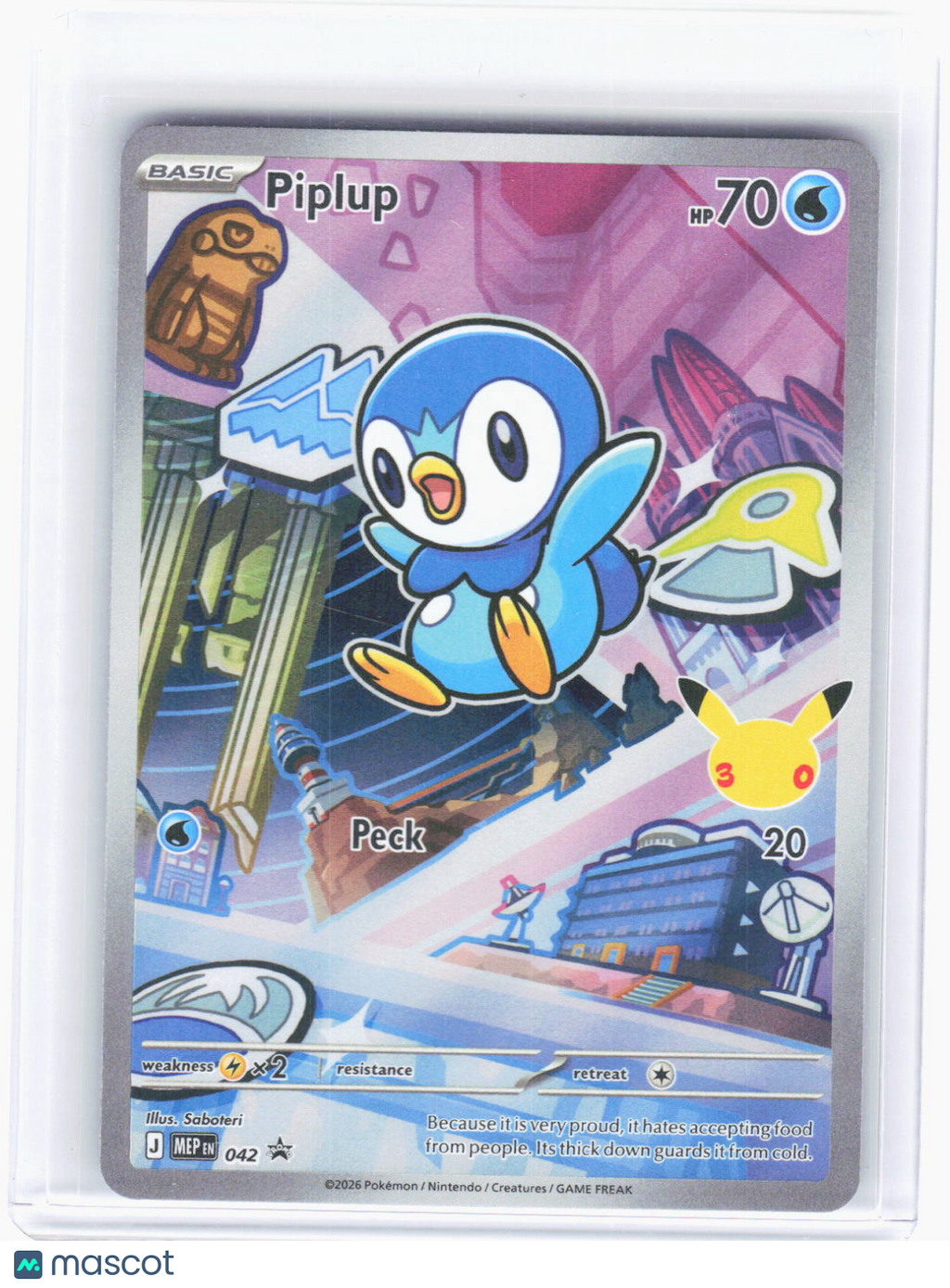 2026 Pokemon—Piplup #MEP EN 042 Mega Evolution Promo Cards—Black Star Promo Foil