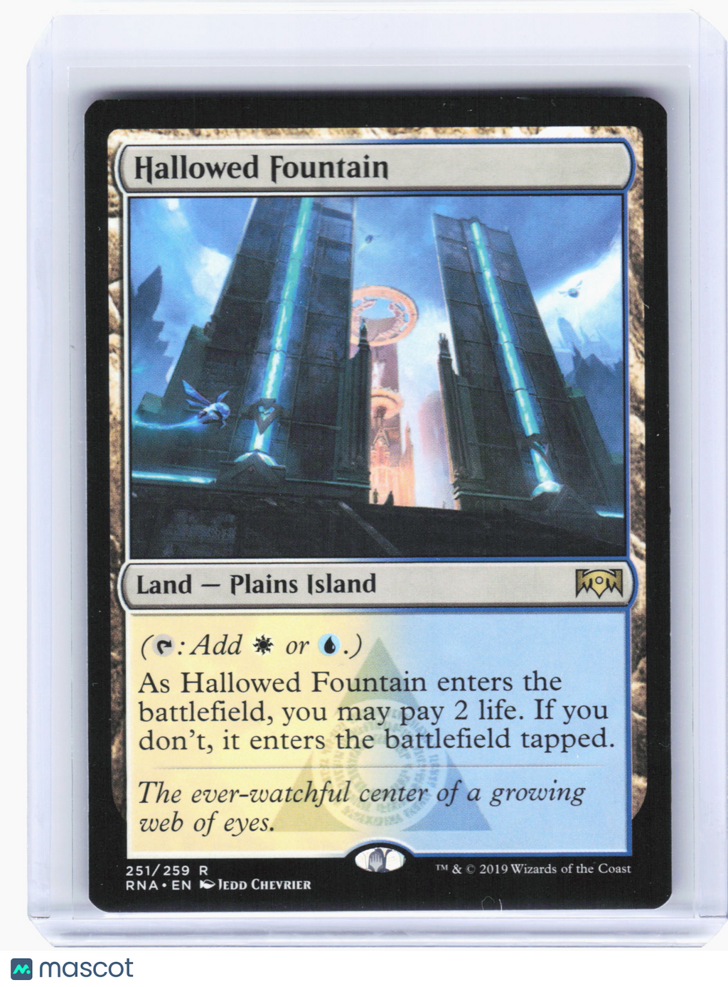 2019 Magic: The Gathering—Hallowed Fountain #251 Ravnica Allegiance—Rare Nonfoil