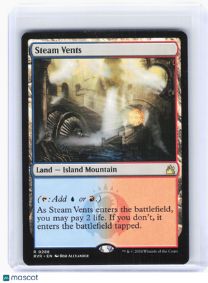 2024 Magic: The Gathering—Steam Vents #288 Ravnica Remastered—Rare Nonfoil