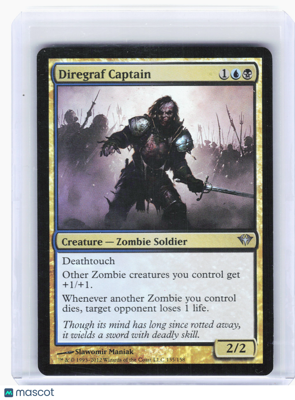 2012 Magic: The Gathering—Diregraf Captain #135 Dark Ascension—Uncommon Foil