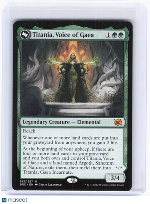2022 Magic: The Gathering—Titania, Voice of Gaea #193 (BRO)—Rare Non-Foil