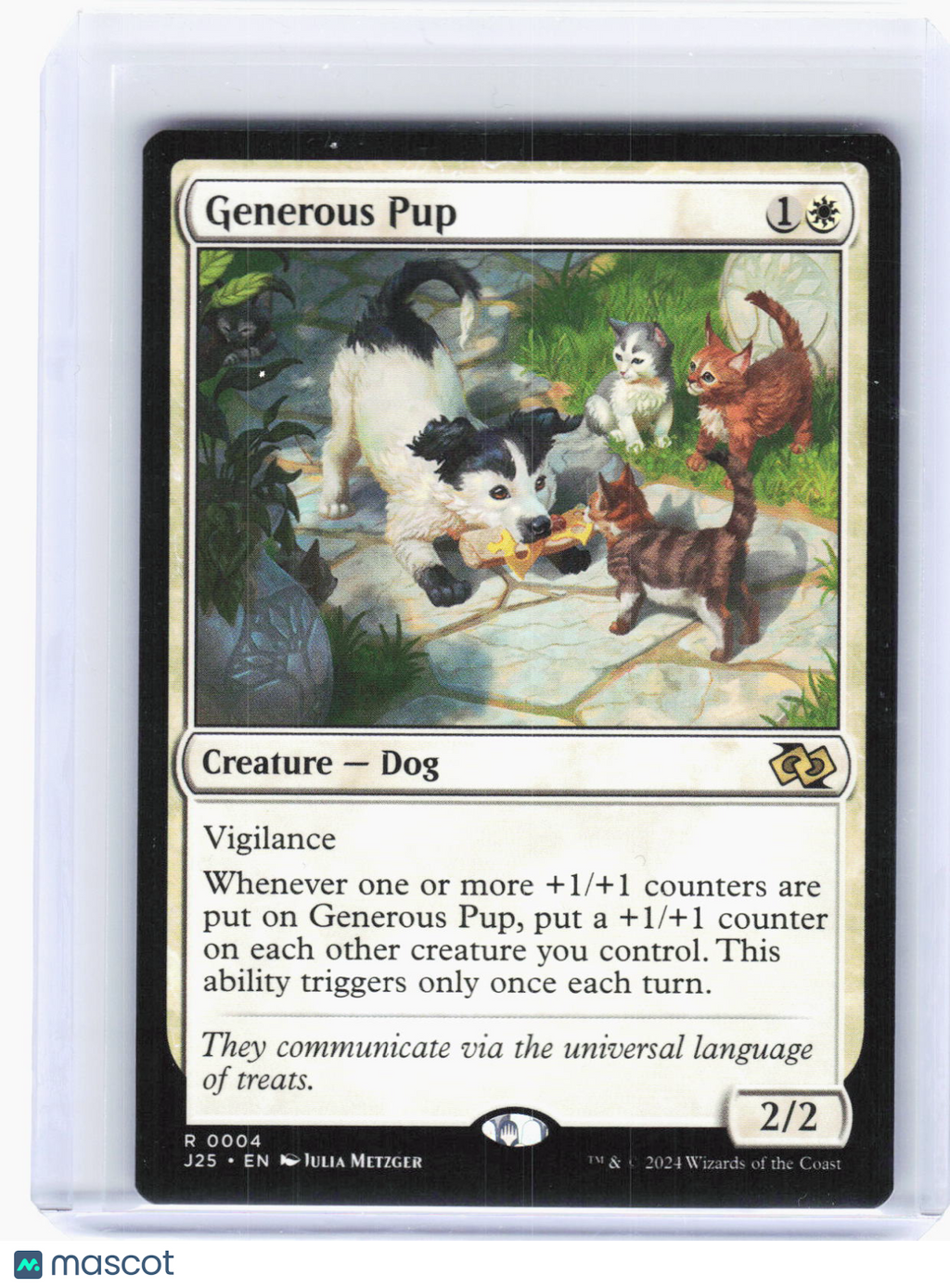 2024 Magic: The Gathering—Generous Pup #4 Foundations Jumpstart—Rare Non-Foil