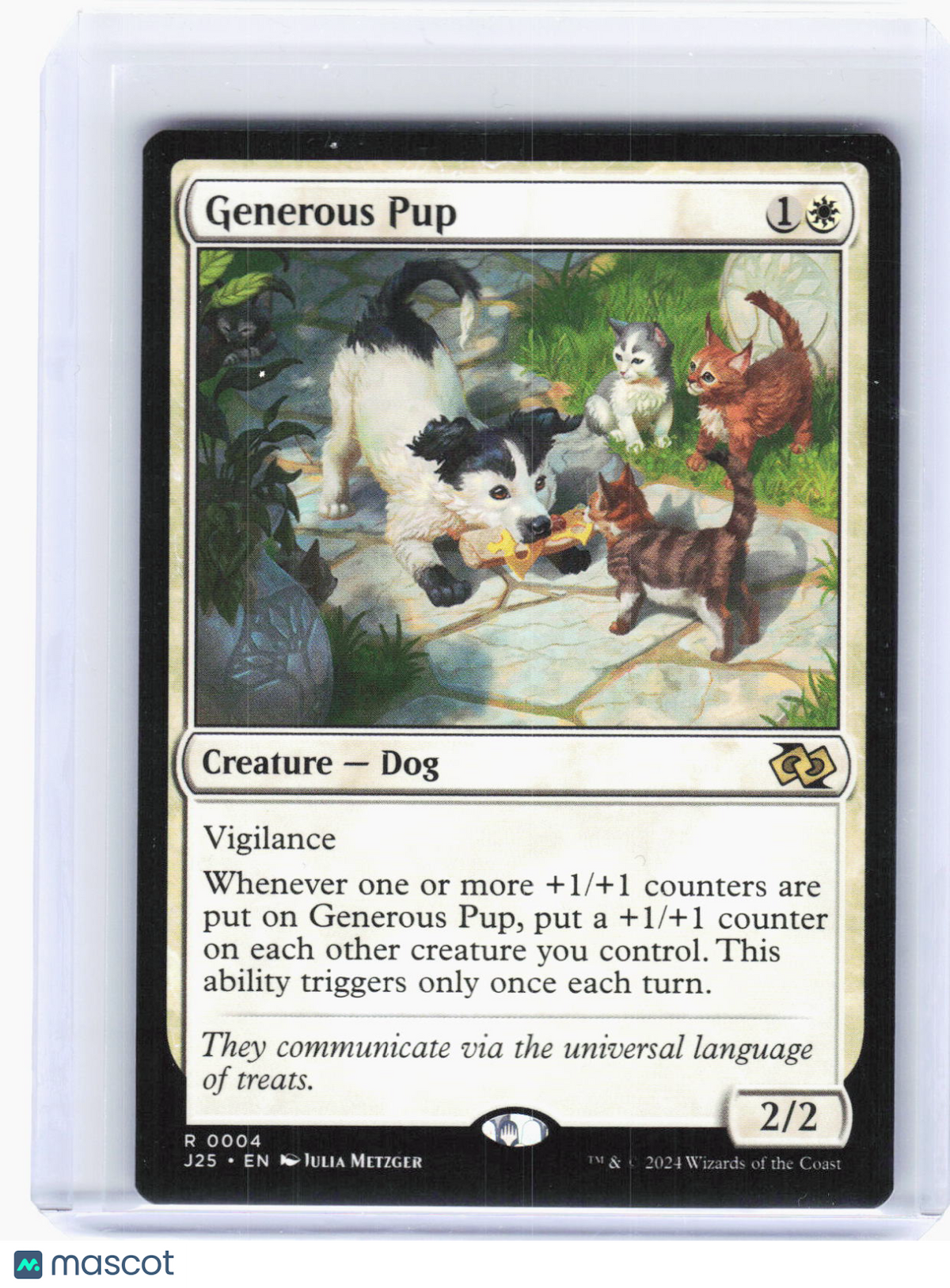2024 Magic: The Gathering—Generous Pup #4 Foundations Jumpstart—Rare Non-Foil
