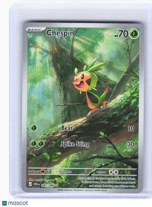 2026 Pokemon—Chespin #87 Chaos Rising—Illustration Rare Holo