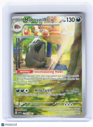 2023 Pokemon—Mabosstiff #218 Scarlet & Violet Base Set—Illustration Rare Holo
