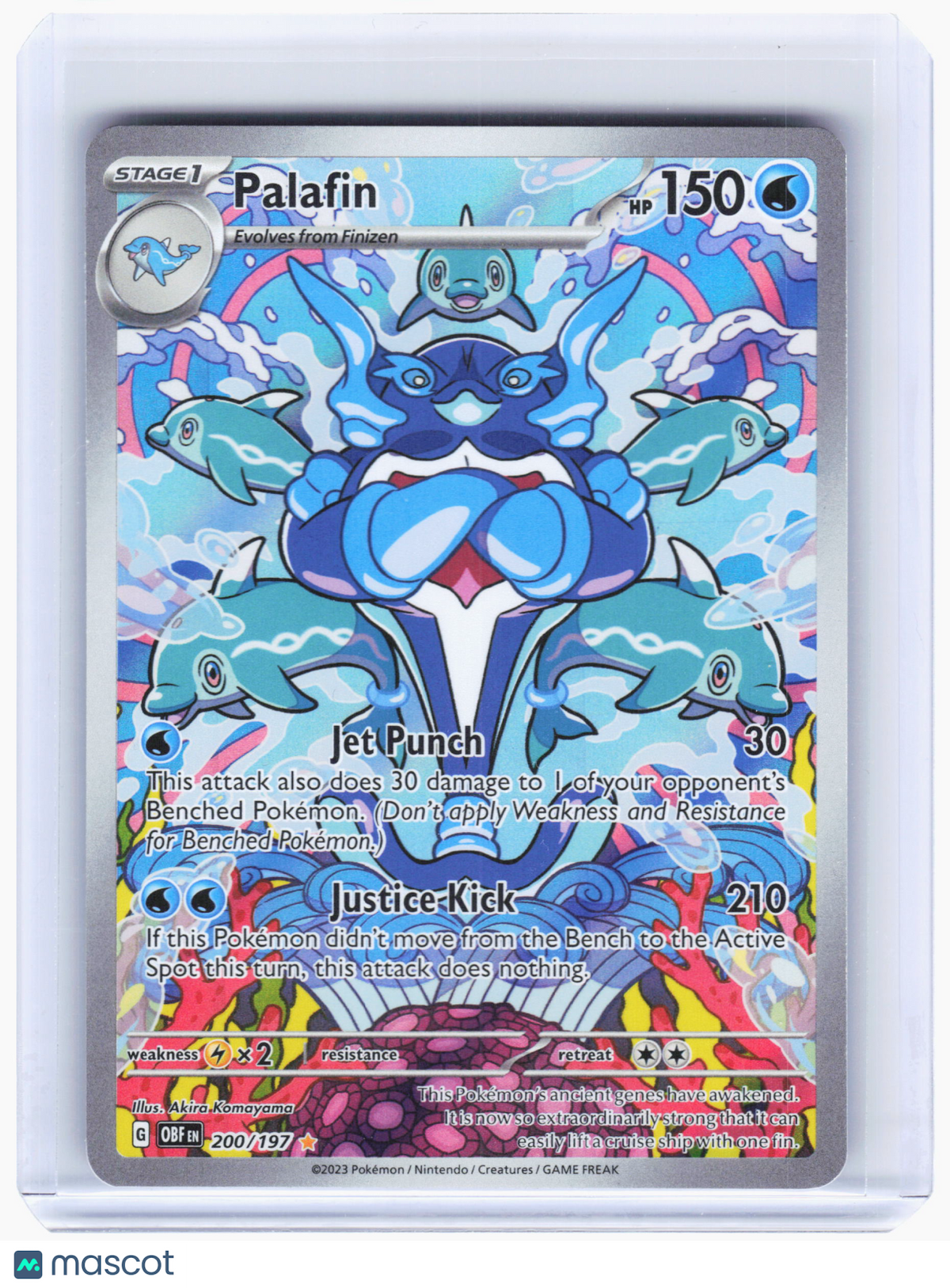 2023 Pokemon—Palafin #200 Obsidian Flames—Illustration Rare Holo