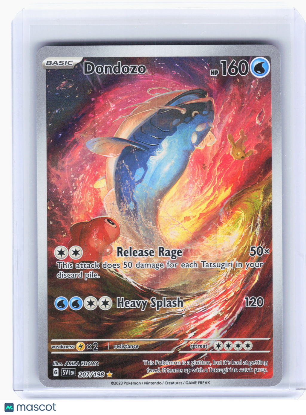 2023 Pokemon—Dondozo #207 Scarlet & Violet Base Set—Illustration Rare Holo [LP]