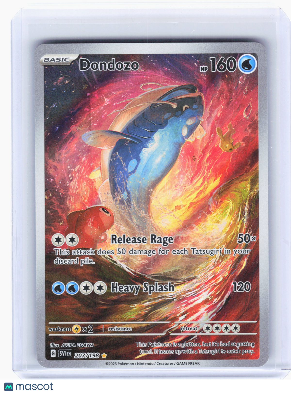 2023 Pokemon—Dondozo #207 Scarlet & Violet Base Set—Illustration Rare Holo [LP]