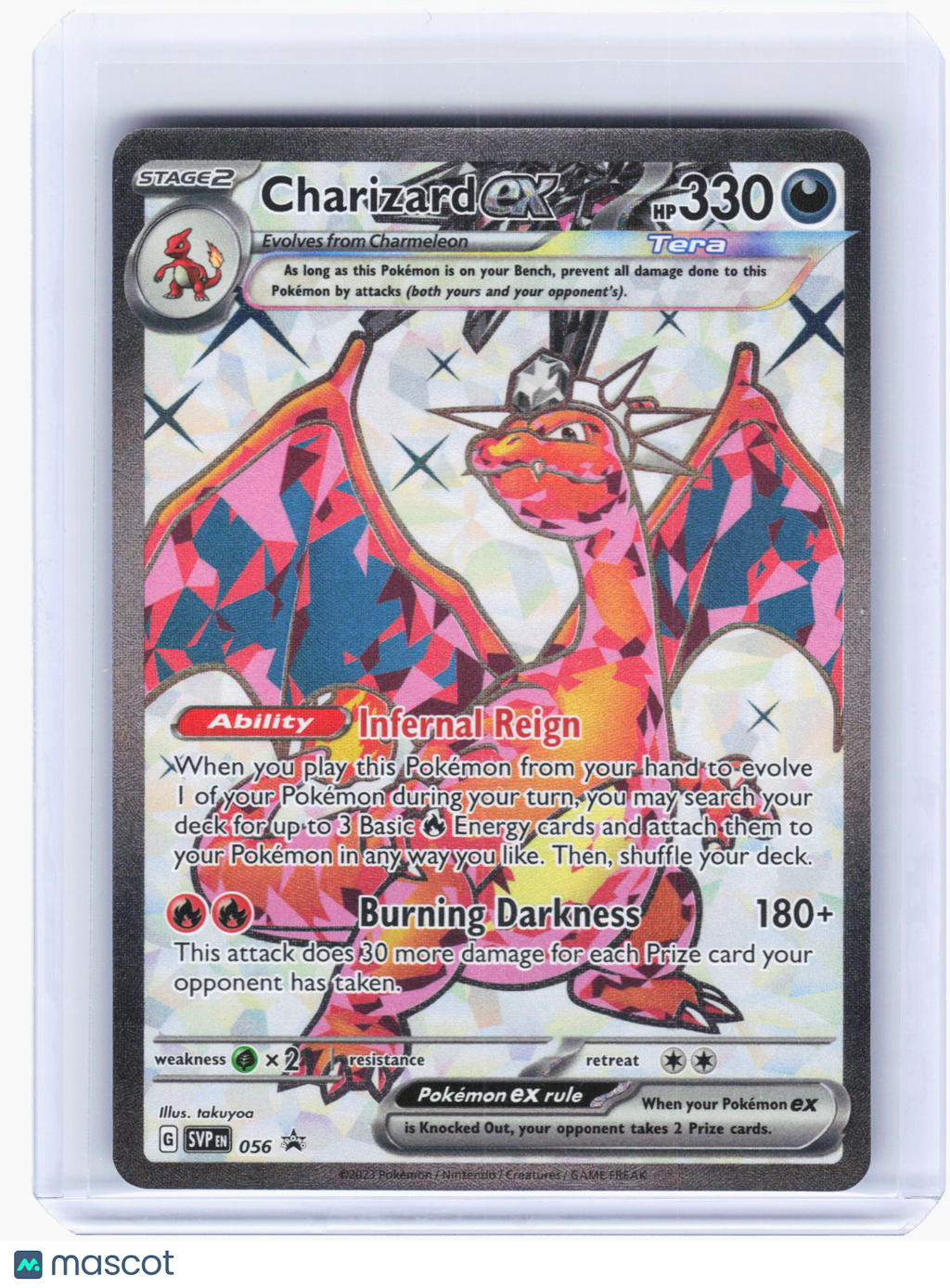 2023 Pokemon—Charizard ex #056 Scarlet & Violet—Black Star Promo Holo