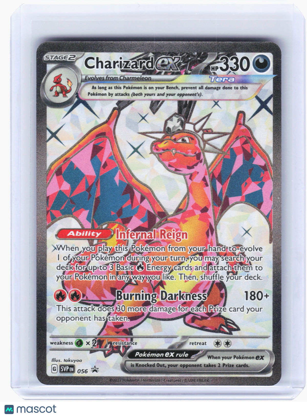 2023 Pokemon—Charizard ex #056 Scarlet & Violet—Black Star Promo Holo