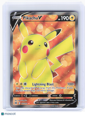 2022 Pokemon—Pikachu V #157 Brilliant Stars—Ultra Rare Holo