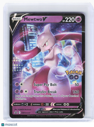 2022 Pokemon—Mewtwo V #223 GO—Black Star Promo Holo