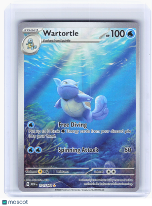 2023 Pokemon—Wartortle #171 Scarlet & Violet 151—Illustration Rare Holo