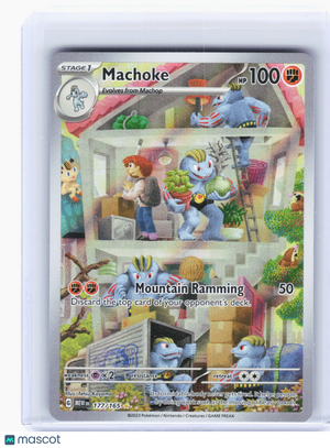2023 Pokemon—Machoke #177 Scarlet & Violet 151—Illustration Rare Holo