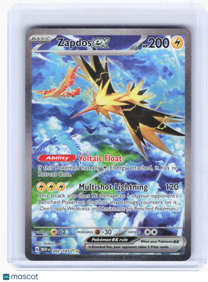 2023 Pokemon—Zapdos ex #202 Scarlet & Violet 151—Special Illustration Rare Holo