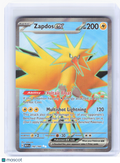 2023 Pokemon—Zapdos ex #192 Scarlet & Violet 151—Ultra Rare Holo