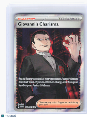 2023 Pokemon—Giovanni's Charisma #197 Scarlet & Violet 151—Ultra Rare Holo