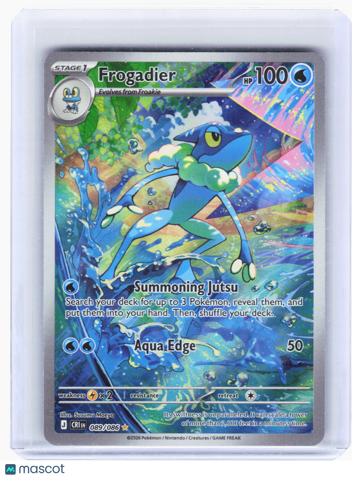 2026 Pokemon—Frogadier #89 Chaos Rising—Illustration Rare Holo