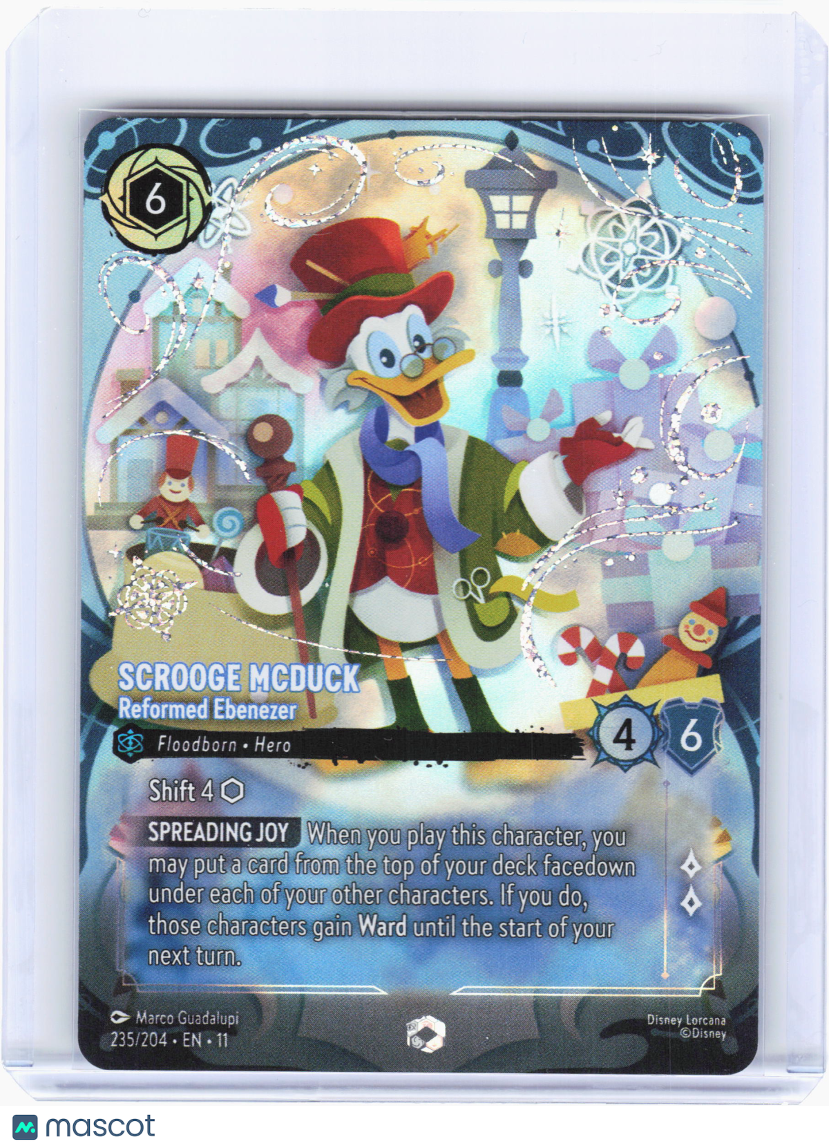 2024 Lorcana—Scrooge McDuck - Reformed Ebenezer #235 Winterspell—Enchanted Foil