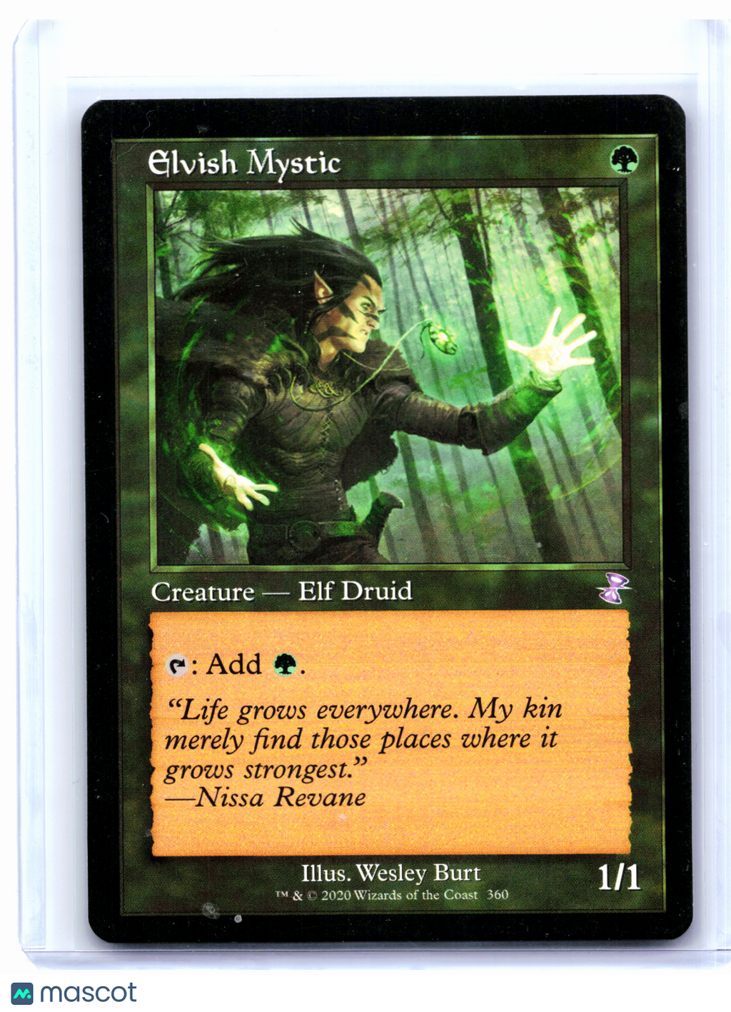 2020 Magic: TG—Elvish Mystic #360 Time Spiral Remastered—Special Nonfoil