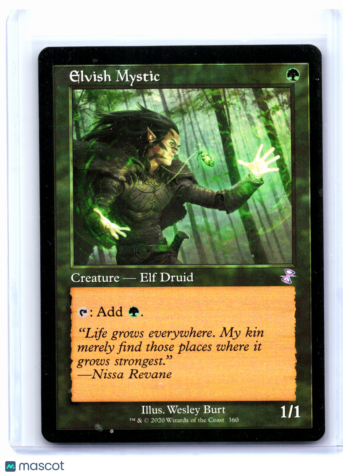 2020 Magic: TG—Elvish Mystic #360 Time Spiral Remastered—Special Nonfoil