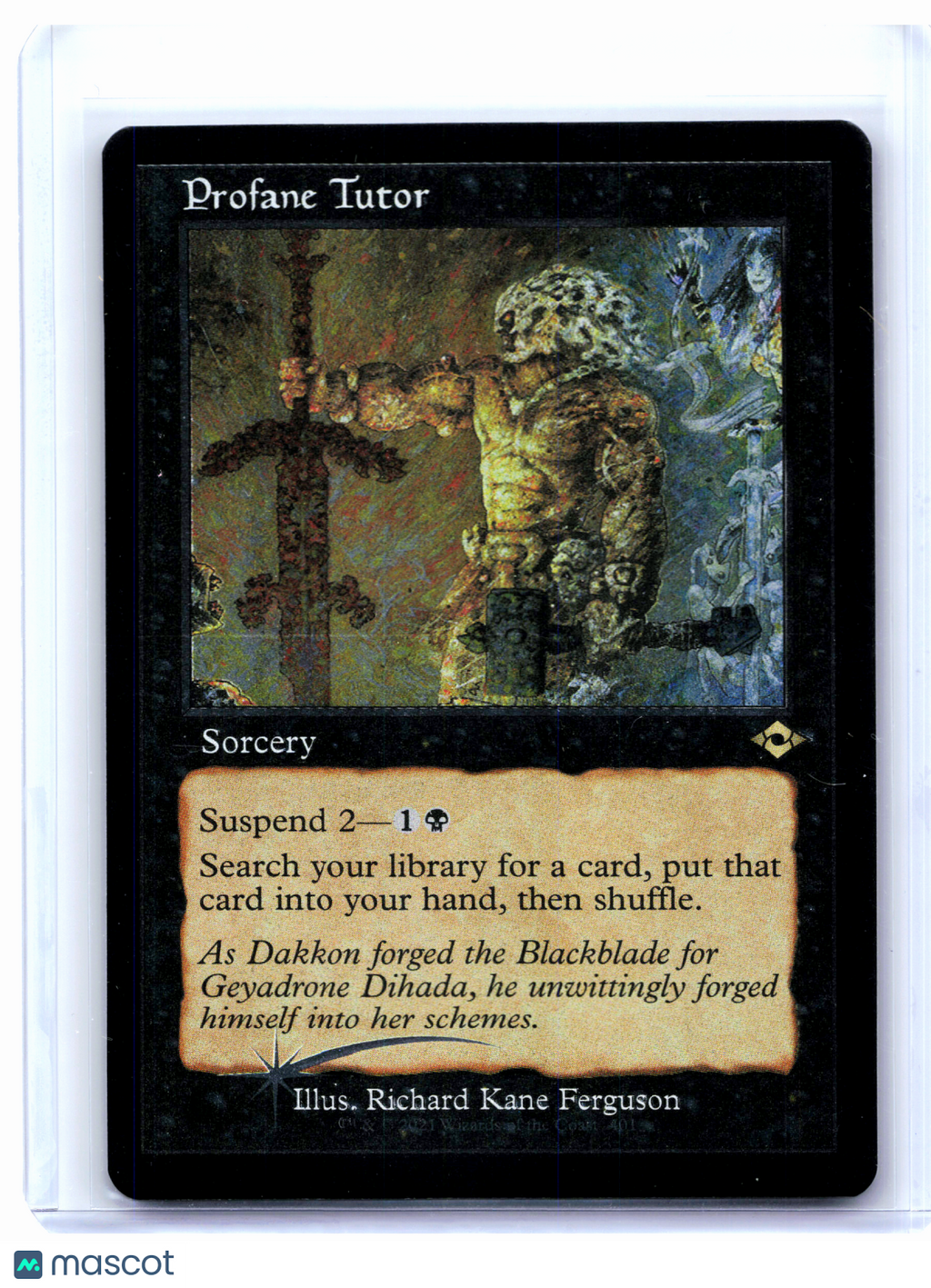 2021 Magic: TG—Profane Tutor (Retro Frame) #401 Modern Horizons 2—Rare Foil