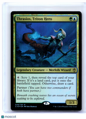 2016 Magic: The Gathering—Thrasios, Triton Hero #046 Commander 2016—Rare Foil