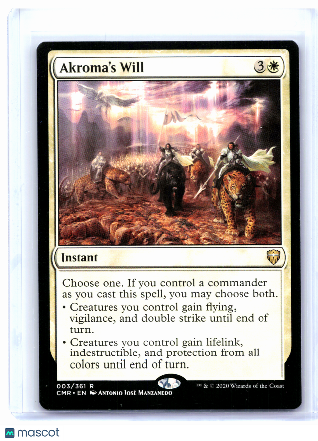 2020 Magic: The Gathering—Akroma's Will #003 Commander Legends—Rare Nonfoil