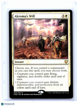 2020 Magic: The Gathering—Akroma's Will #003 Commander Legends—Rare Nonfoil