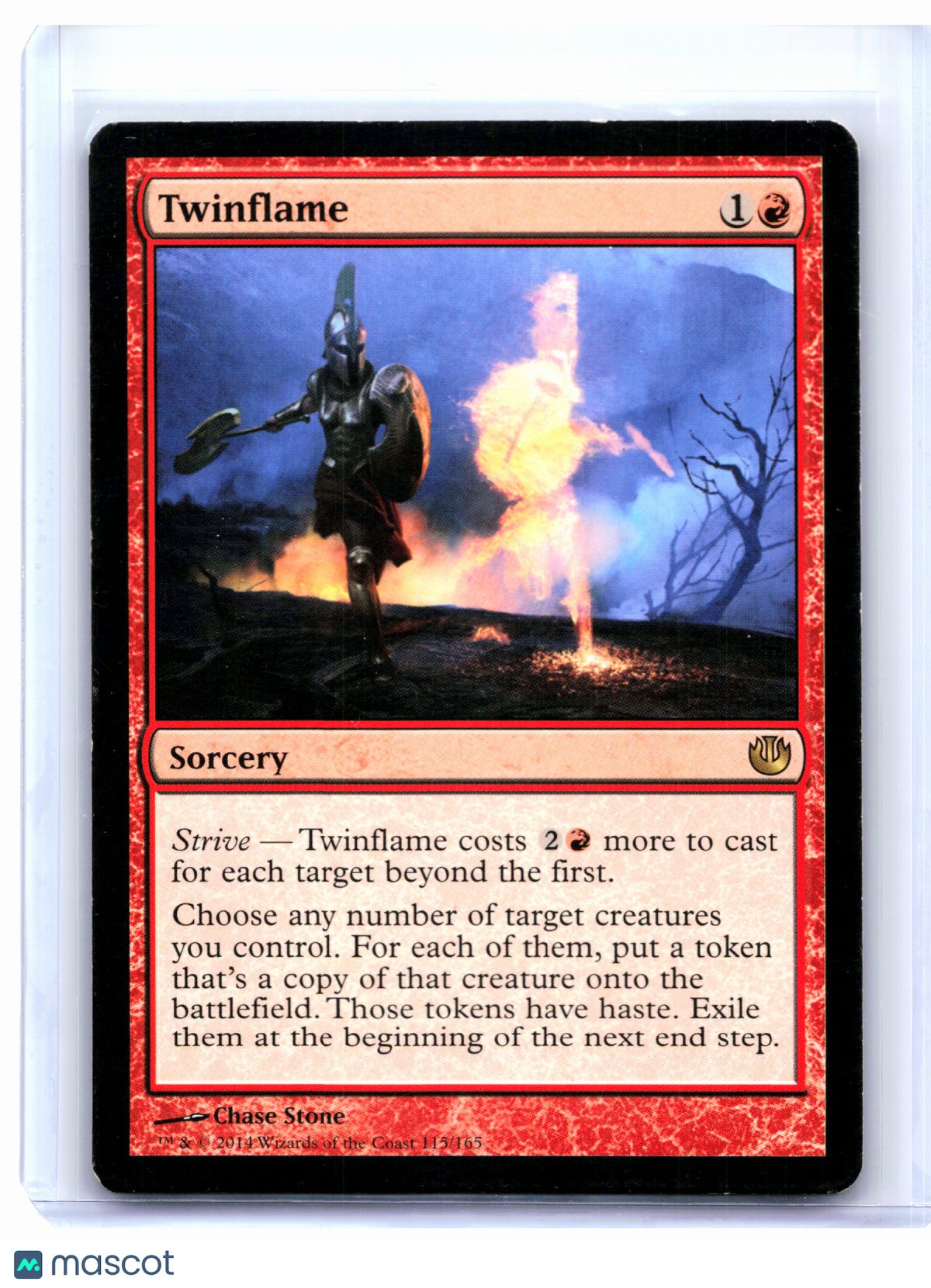2014 Magic: The Gathering—Twinflame #115 Journey into Nyx—Rare Nonfoil