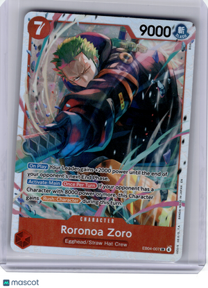 2026 One Piece—Roronoa Zoro #EB04-007 The Azure's Sea Seven—Super Rare Foil [LP]