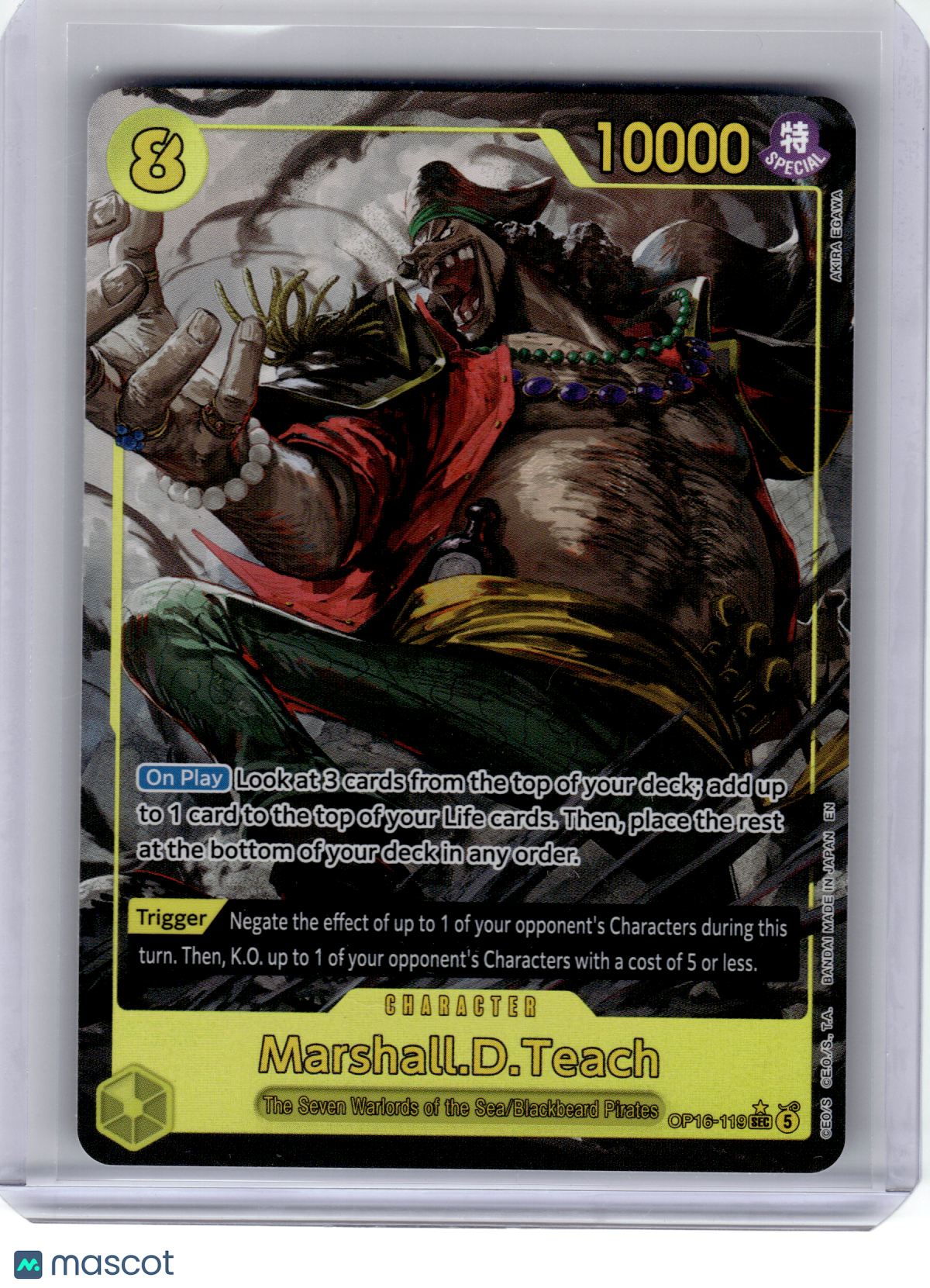 2026 One Piece—Marshall.D.Teach (Alt Art) #OP16-119 Time of Battle—Secret Rare