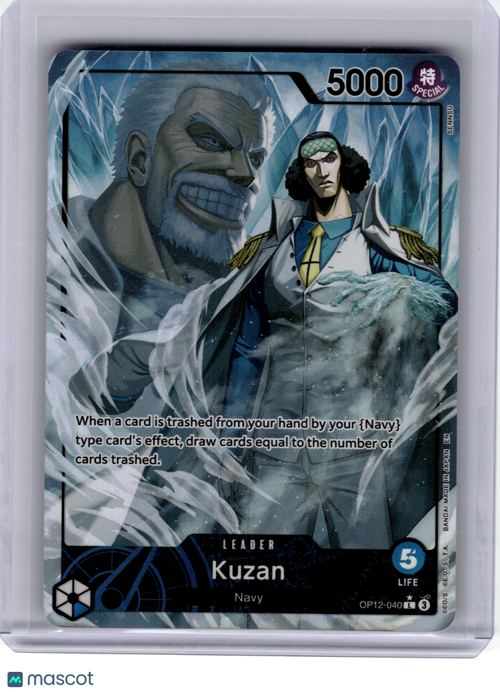 2025 One Piece—Kuzan (Alt Art) #OP12-040 Legacy of the Master—Leader Foil