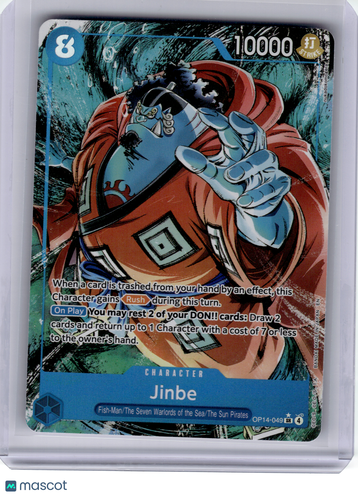 2026 One Piece—Jinbe (Alt Art) #OP14-049 The Azure Seven's Sea—Super Rare Foil