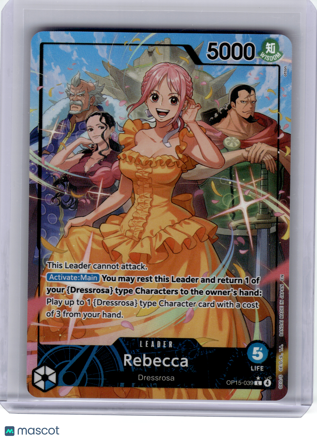 2026 One Piece—Rebecca (Alt Art) #OP15-039 Adventure on Kami's Island—Leader