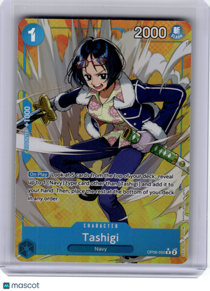 2024 One Piece—Tashigi (Alt Art) #OP06-050 Wings of the Captain—Rare Foil