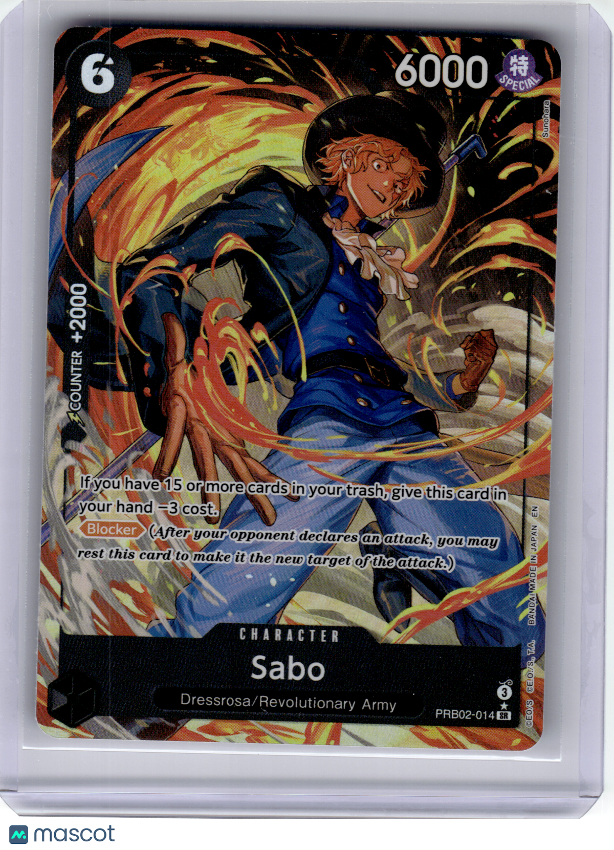 2025 One Piece—Sabo (Alt Art) #PRB02-014 Premium Booster: The Best Vol 2— Foil