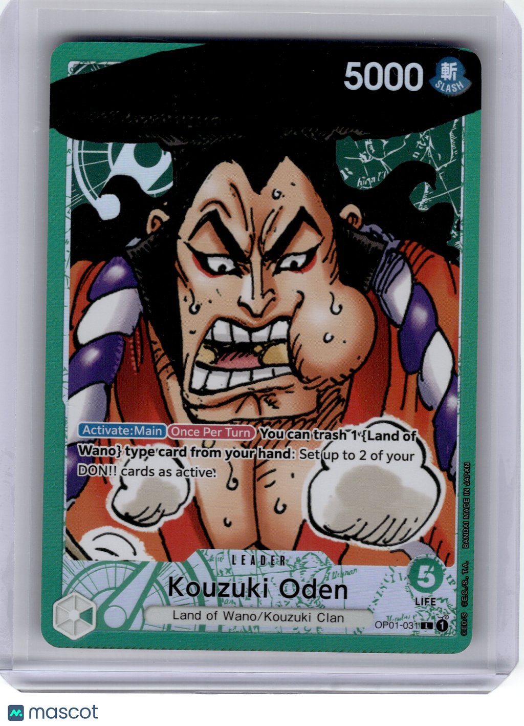 2022 One Piece—Kouzuki Oden (Alt Art) #OP01-031 Romance Dawn—Leader Foil