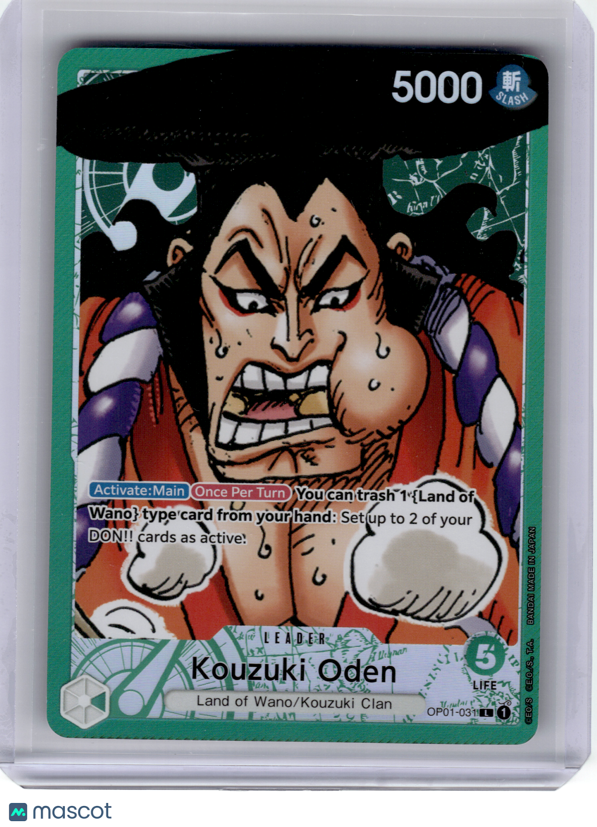 2022 One Piece—Kouzuki Oden (Alt Art) #OP01-031 Romance Dawn—Leader Foil