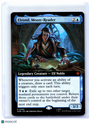 2026 Magic: TG—Elrond, Moon-Reader (Extended Art) #290 The Hobbit—Mythic Nonfoil