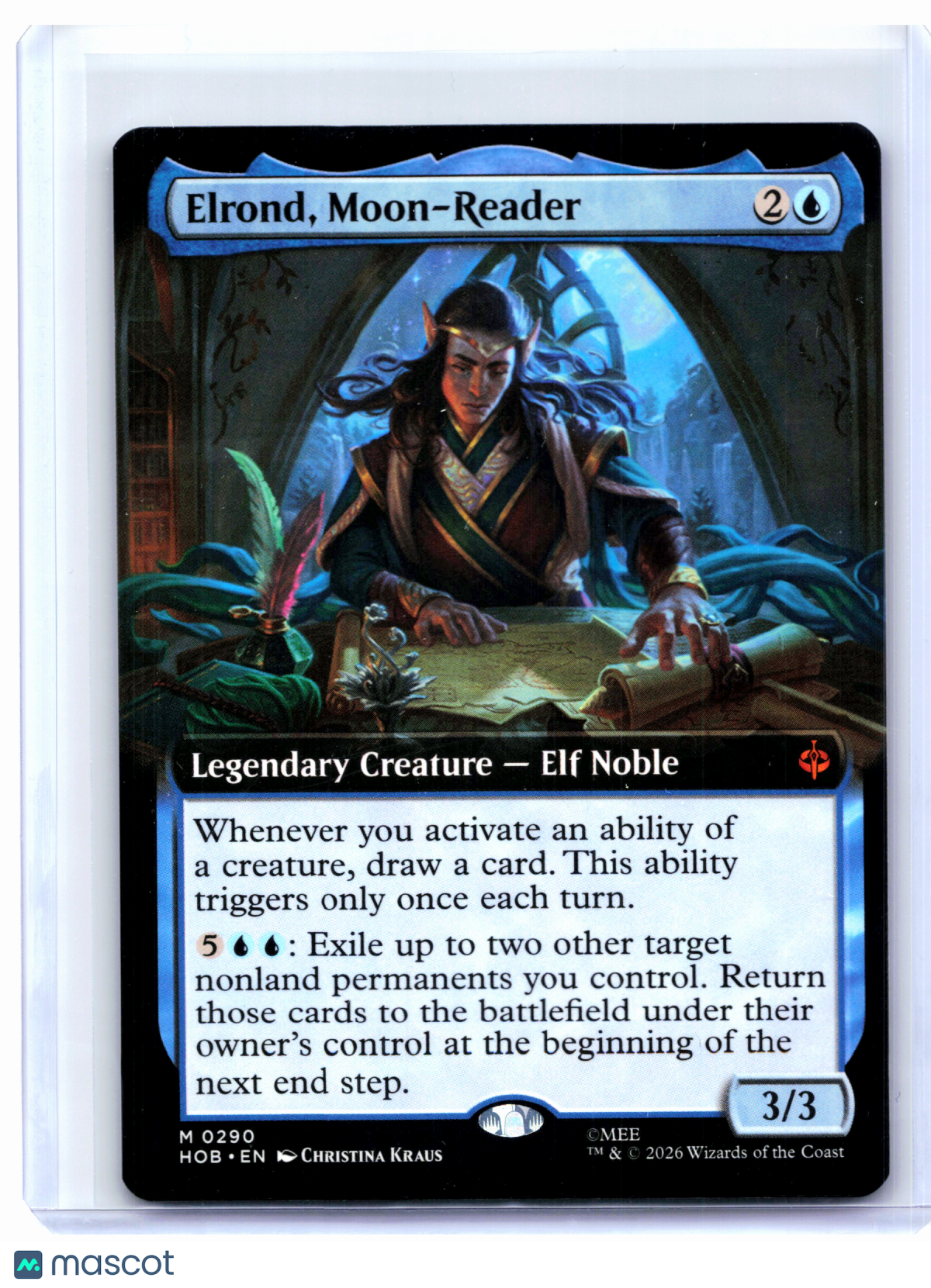 2026 Magic: TG—Elrond, Moon-Reader (Extended Art) #290 The Hobbit—Mythic Nonfoil