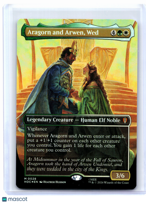 2026 Magic: TG—Aragorn and Arwen, Wed (Borderless) #0028 HOC—Mythic Foil